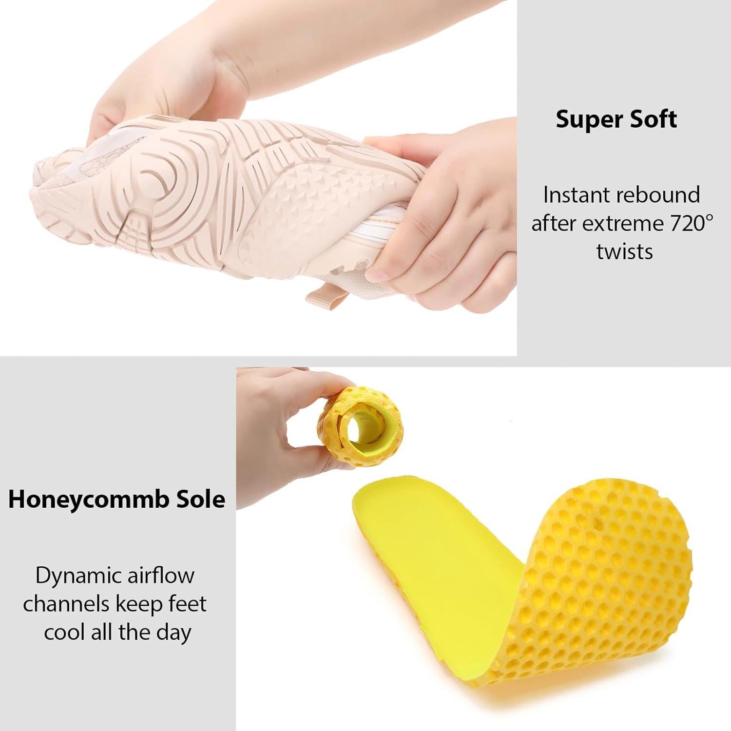 Zapatos Barefoot Mujeres MeXYZ Diseño Caída Cero Beige