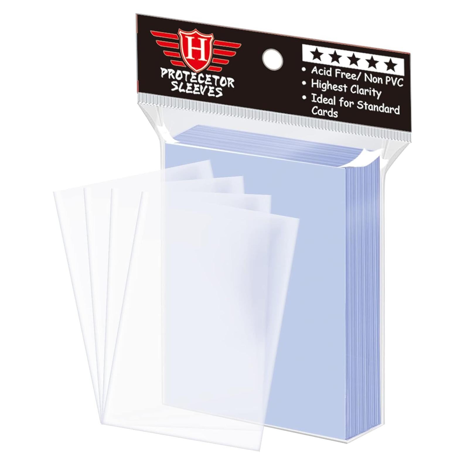 100 Fundas Transparentes para Cartas Homthy 9.09x6.60 cm