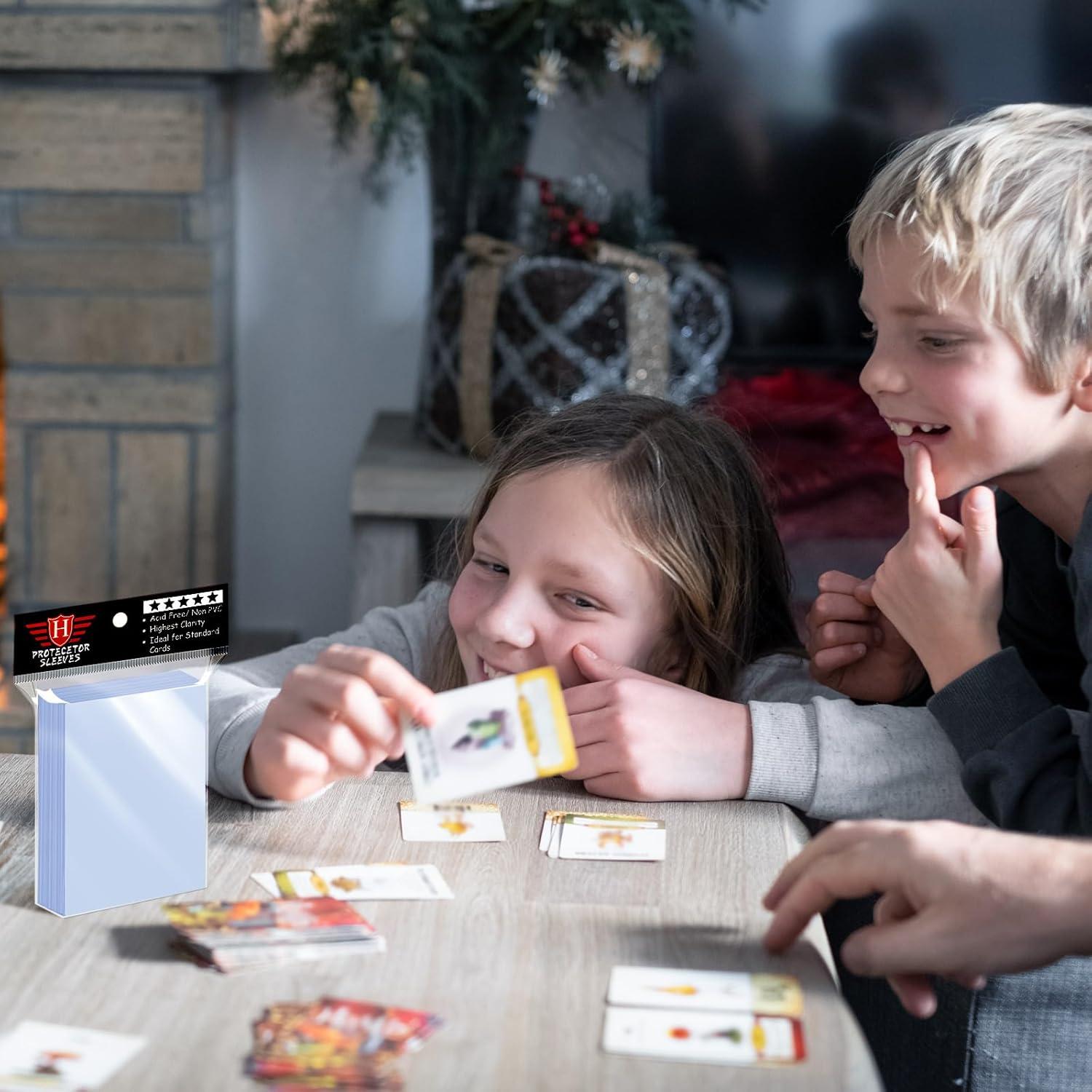 100 Fundas Transparentes para Cartas Homthy 9.09x6.60 cm