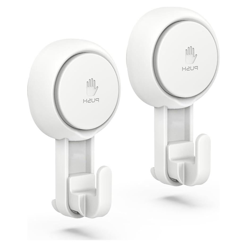 Ganchos de Ventosa HOME&I - Reutilizables y Ajustables - 2 Piezas