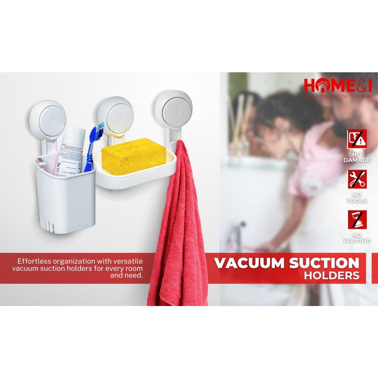 Ganchos de Ventosa HOME&I - Reutilizables y Ajustables - 2 Piezas