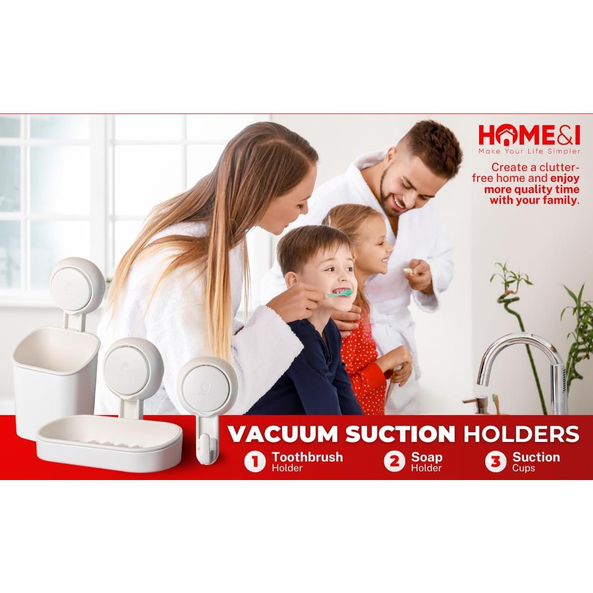 Ganchos de Ventosa HOME&I - Reutilizables y Ajustables - 2 Piezas