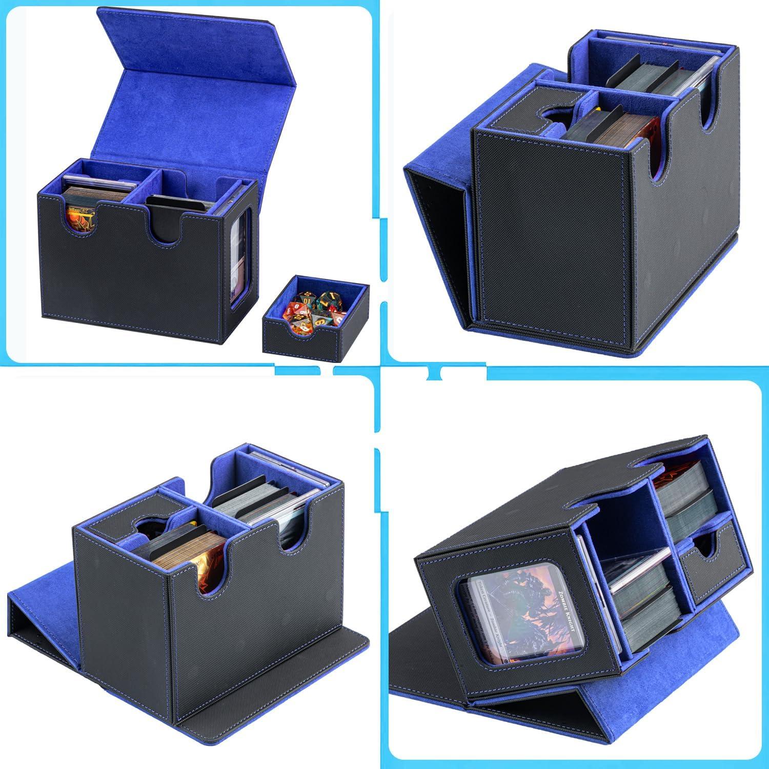 Caja de cartas WELLMILLER MTG Commander con divisores y soporte