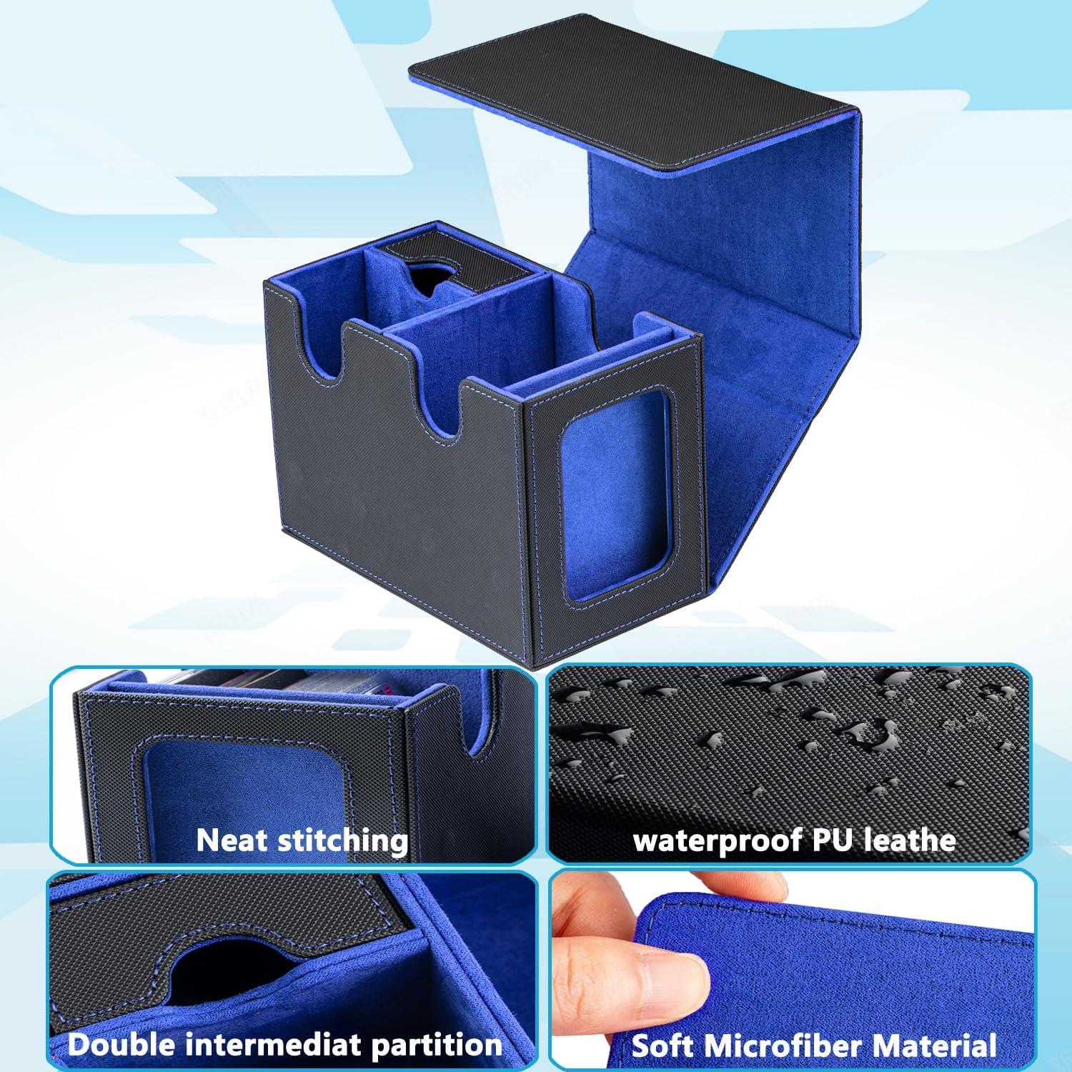 Caja de cartas WELLMILLER MTG Commander con divisores y soporte