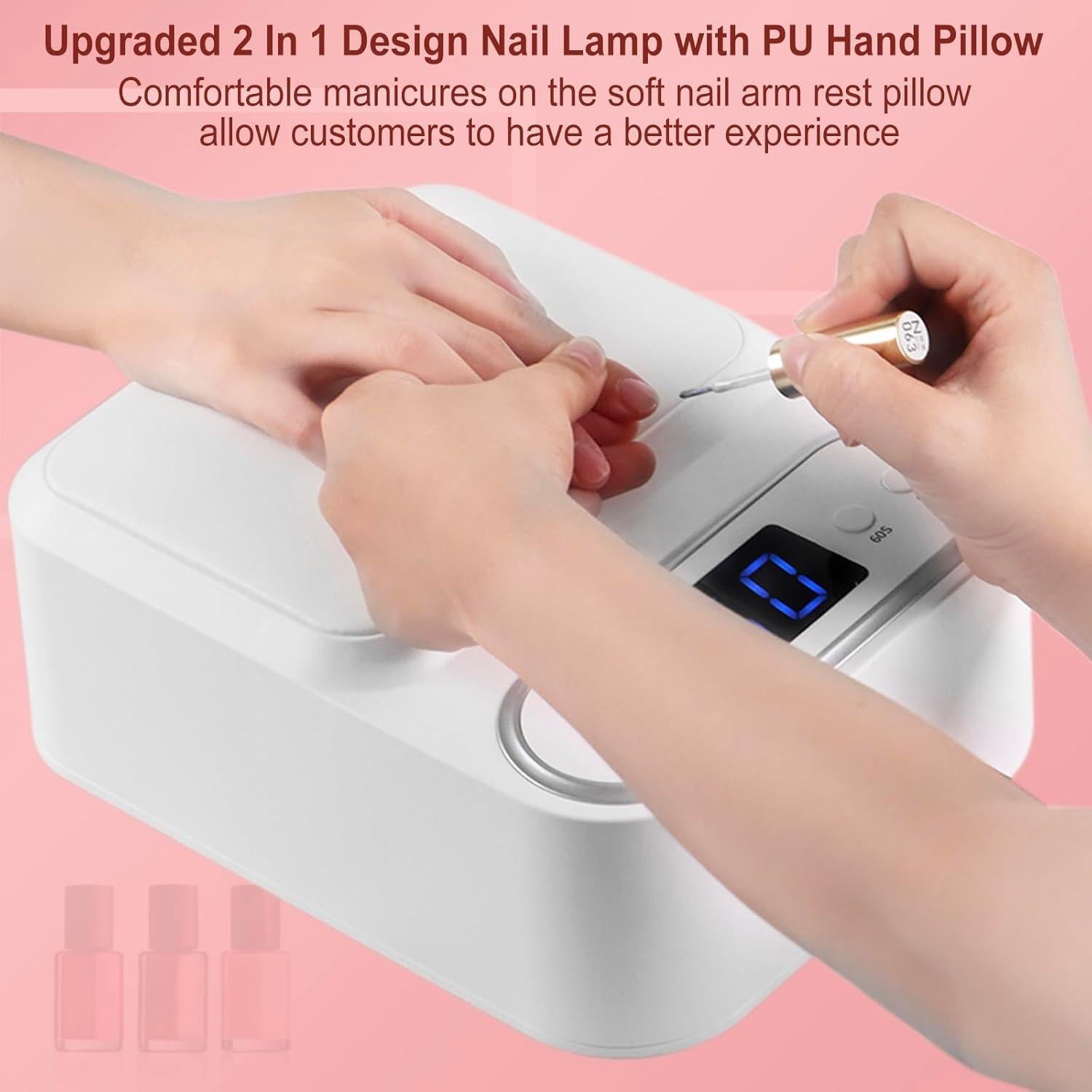 Lámpara de Uñas UV LED ShineCai T9 con Almohada y 48W