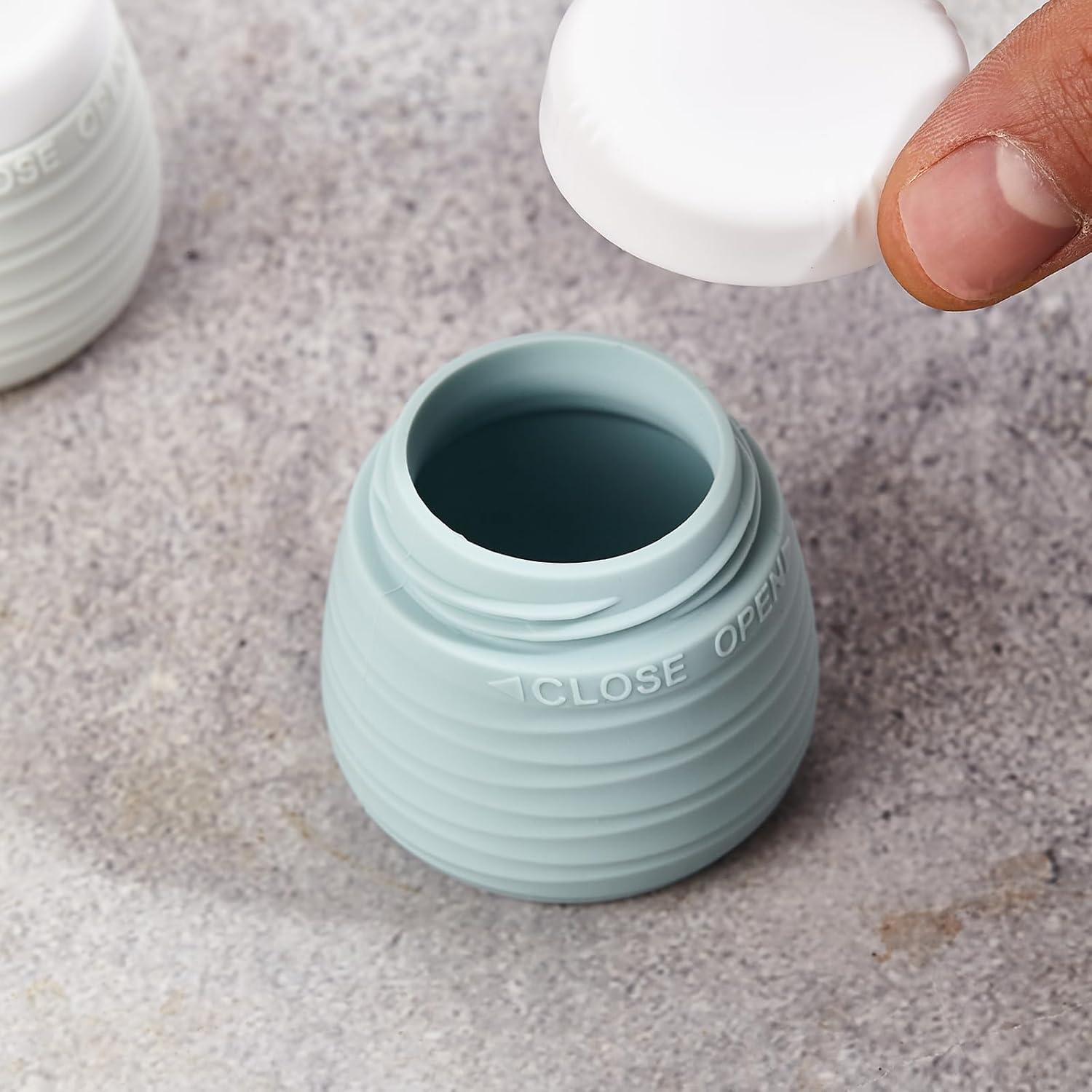 Contenedores de Viaje Silevoler 4 Tarros Silicona 50ml Gris