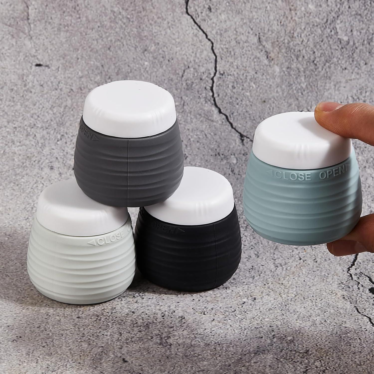 Contenedores de Viaje Silevoler 4 Tarros Silicona 50ml Gris