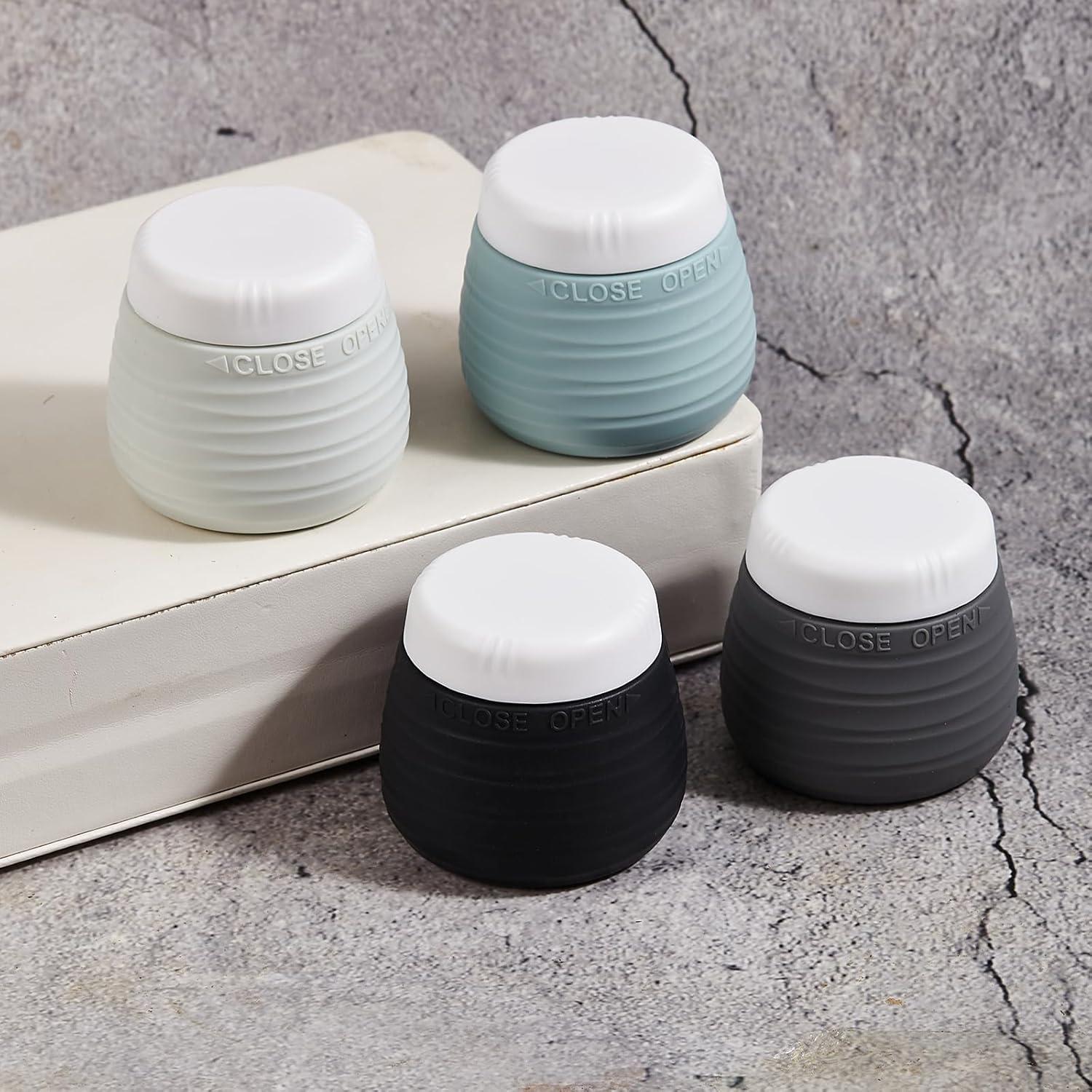 Contenedores de Viaje Silevoler 4 Tarros Silicona 50ml Gris