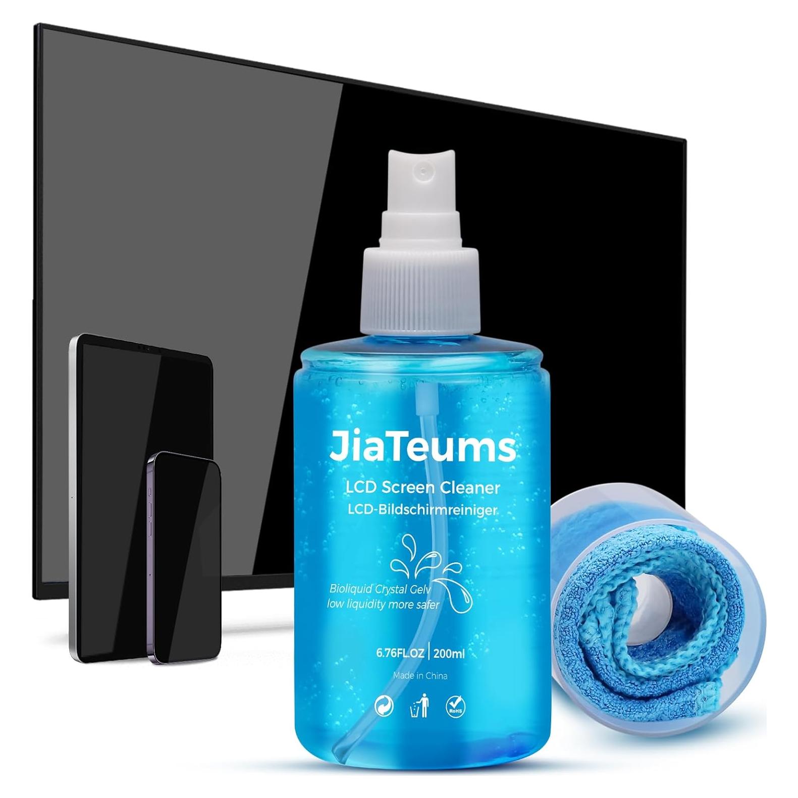 Limpiador de Pantallas Sin Goteo Jiateums 200ml - Spray para TV y Dispositivos