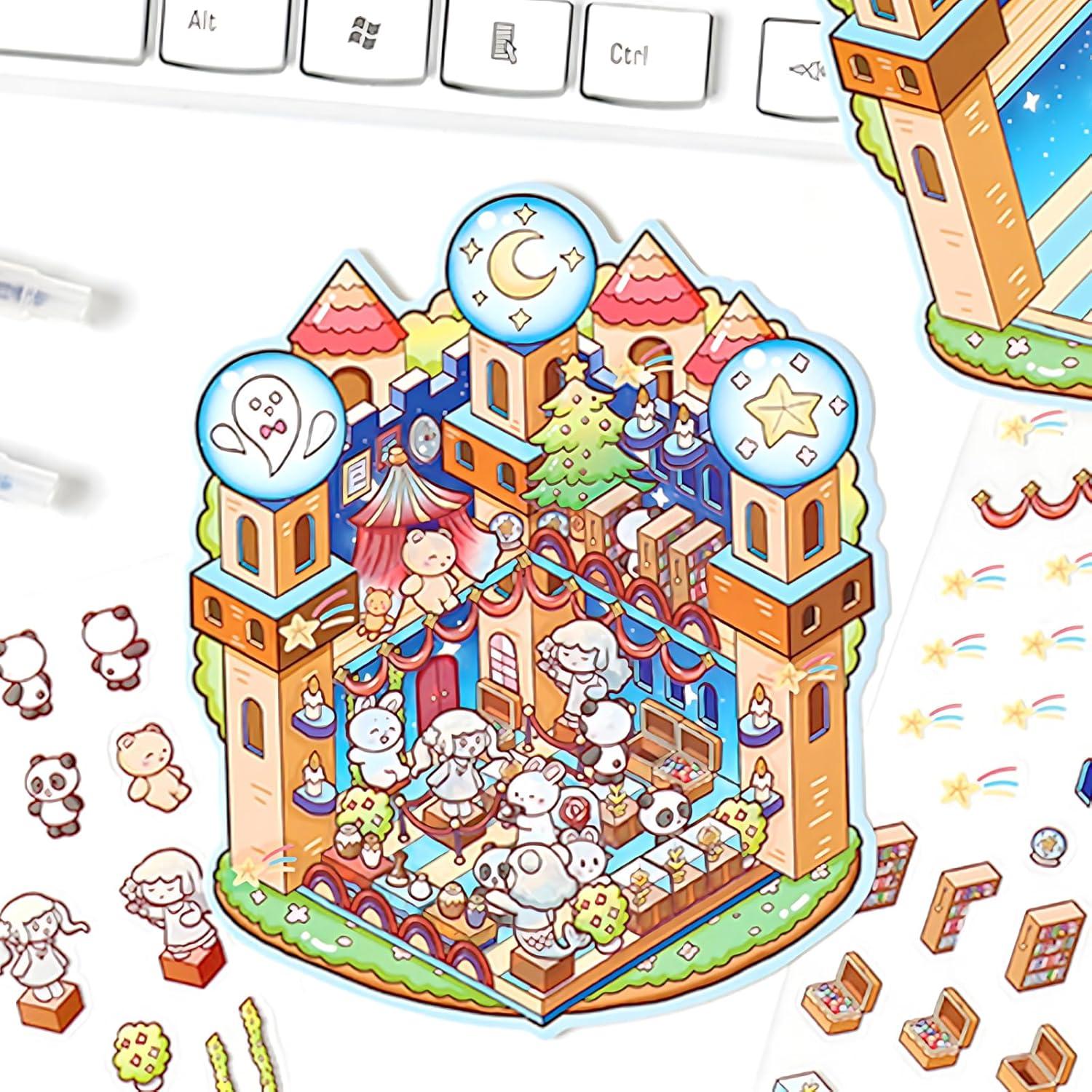 Stickers 3D DIY PRSTINCOL para Manualidades - 4 Sets Coloridos