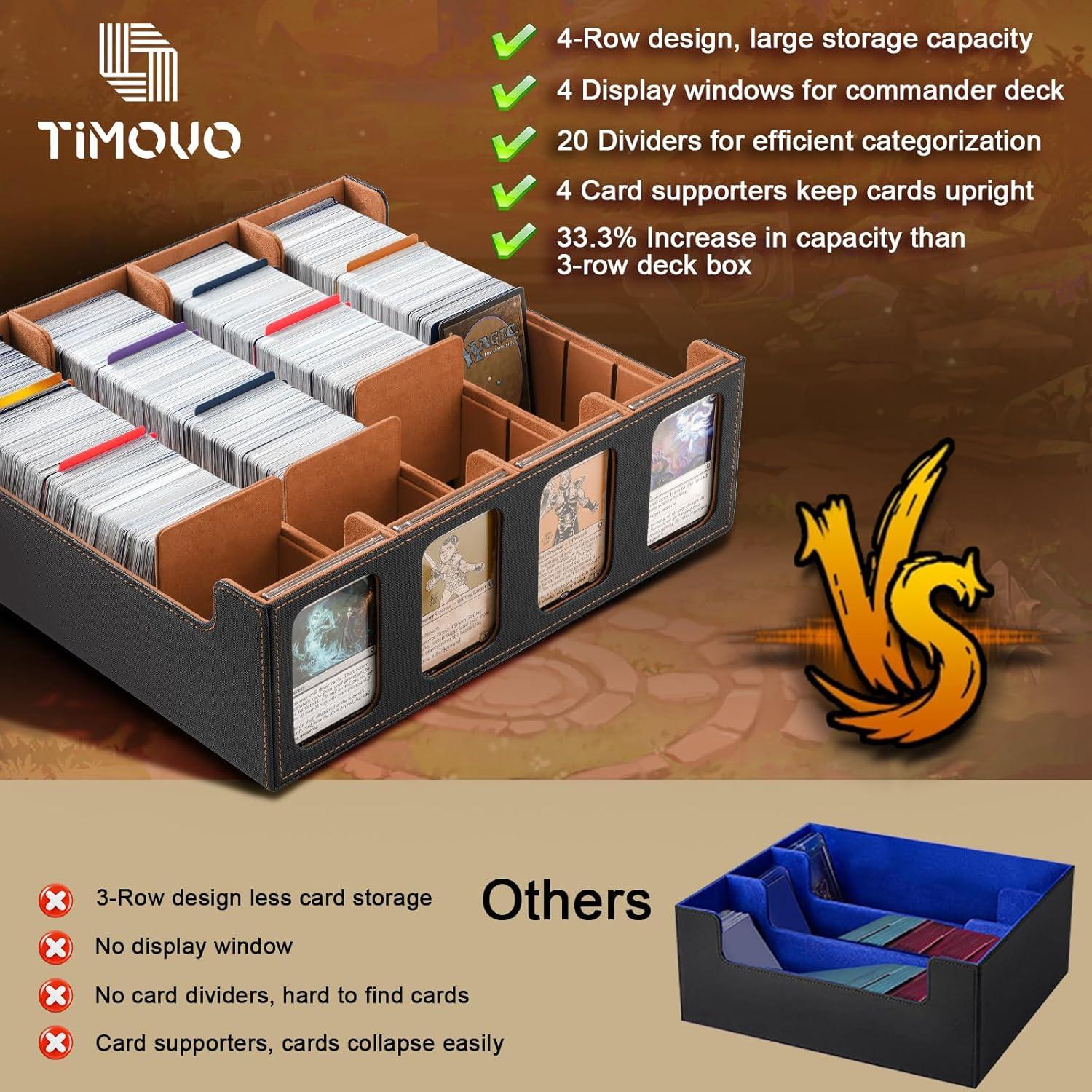 Caja de Cartas TiMOVO MTG para 3000 Cartas Dorada