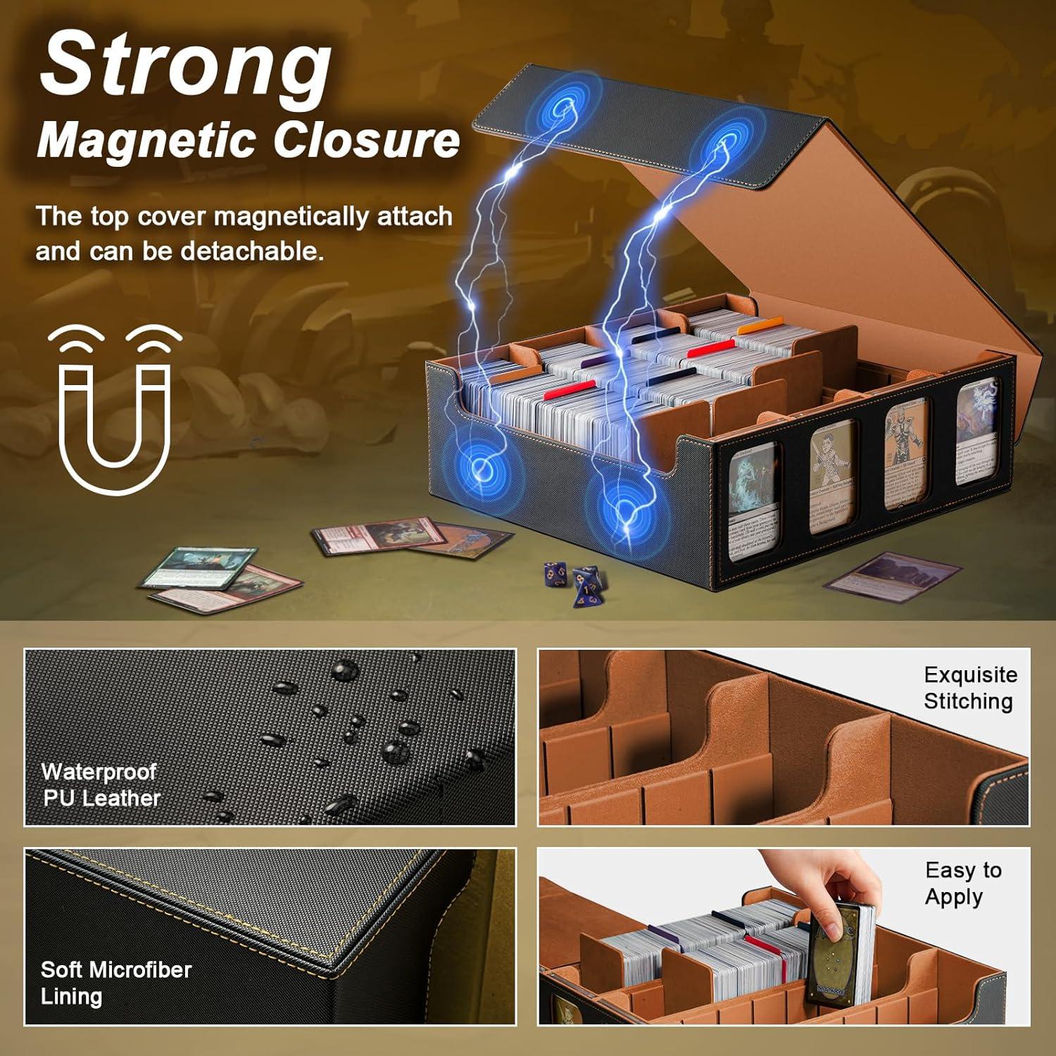 Caja de Cartas TiMOVO MTG para 3000 Cartas Dorada