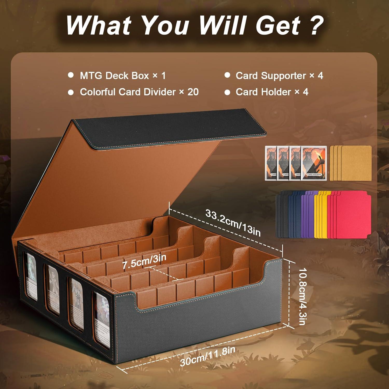 Caja de Cartas TiMOVO MTG para 3000 Cartas Dorada