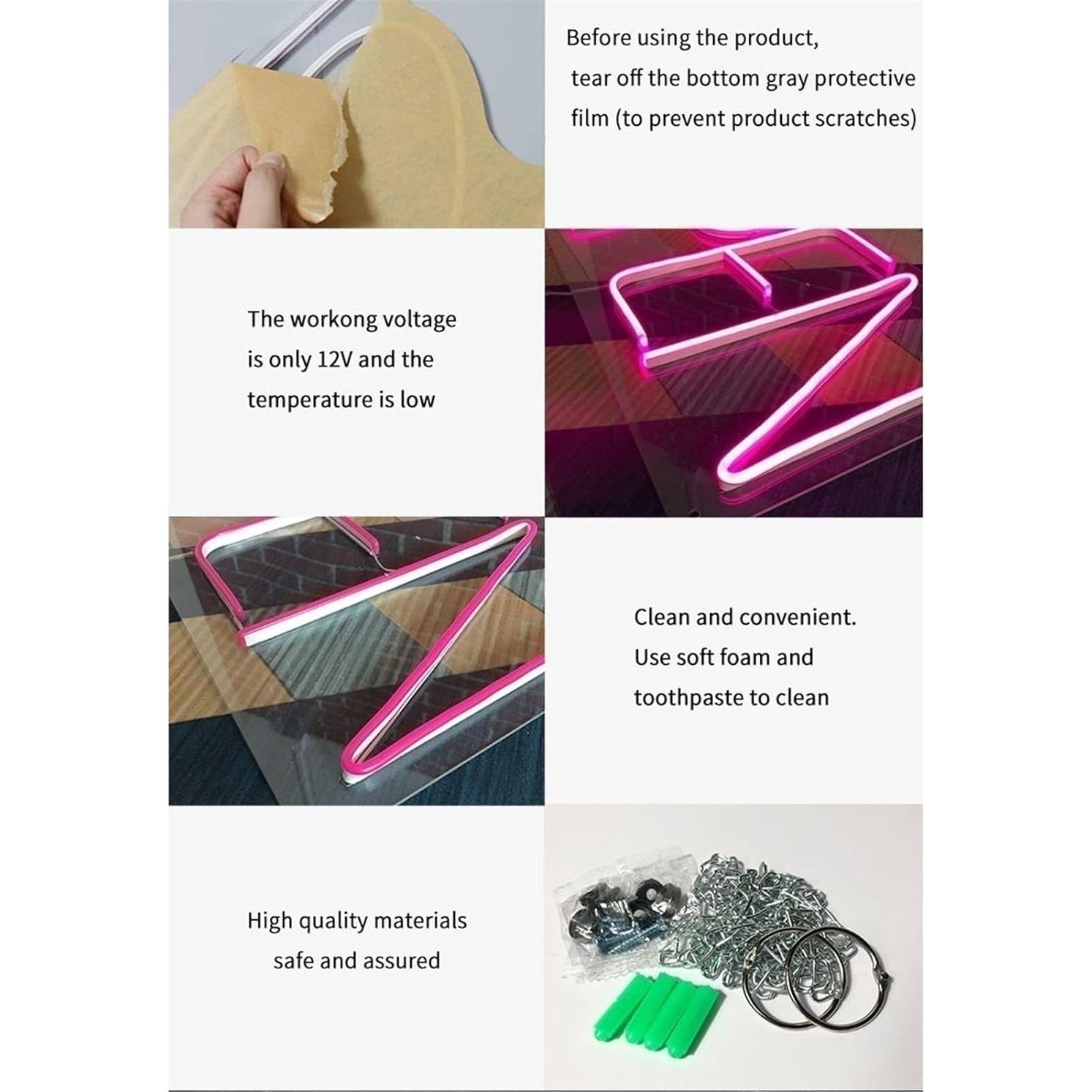 Luz de Neón LED Dental YNNxDzi 30x40cm Blanca Decorativa