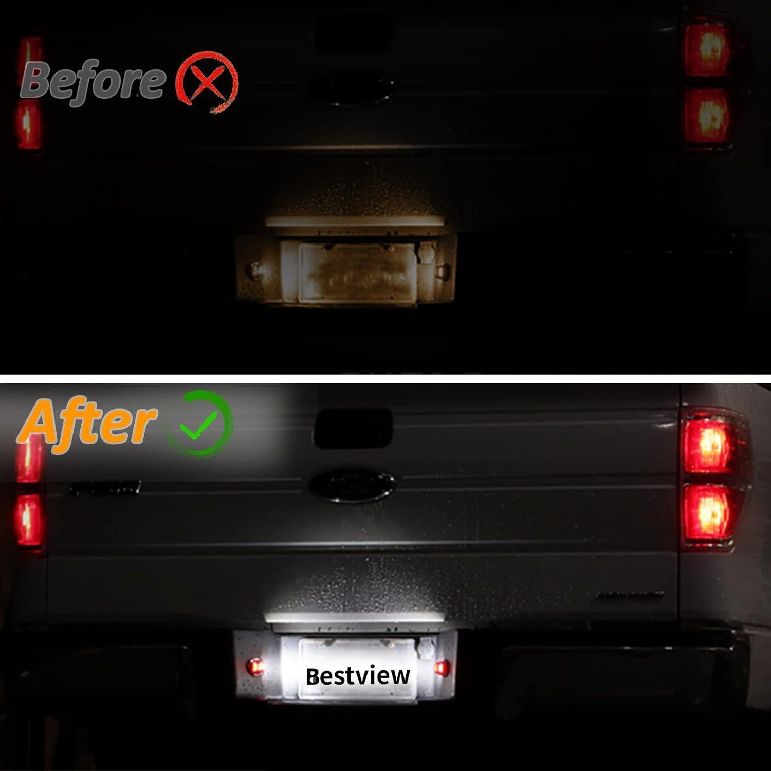 Luces de Matrícula LED Bestview para Ford y Lincoln - 2 PCS