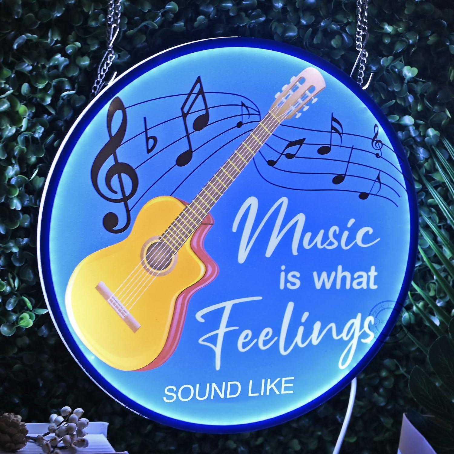 Letrero de Neón Britrio Guitarra 30 cm Luz LED Decorativa