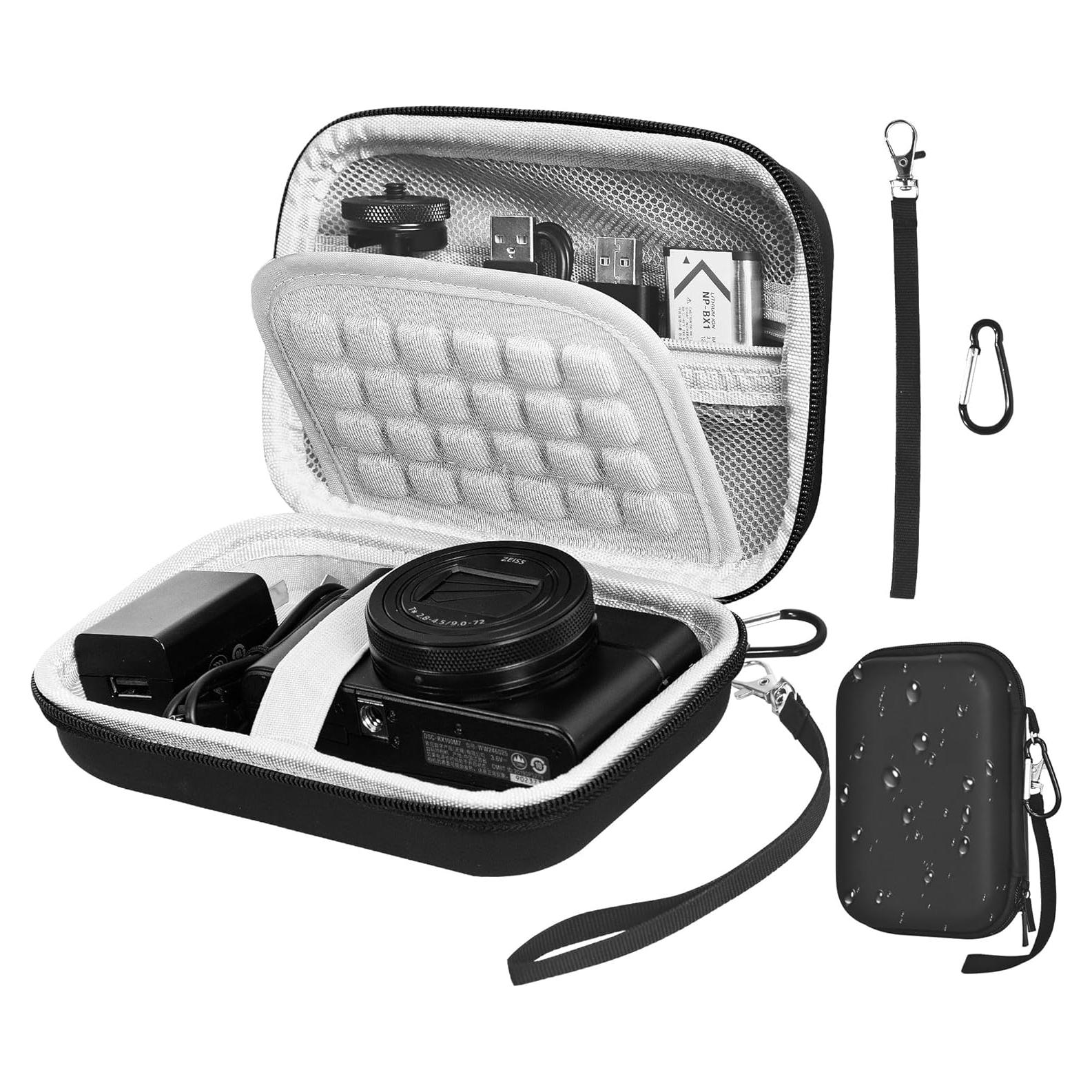 Funda de Cámara Digital EMART Negra para Canon y Sony - 15.2x10.2x2.6cm