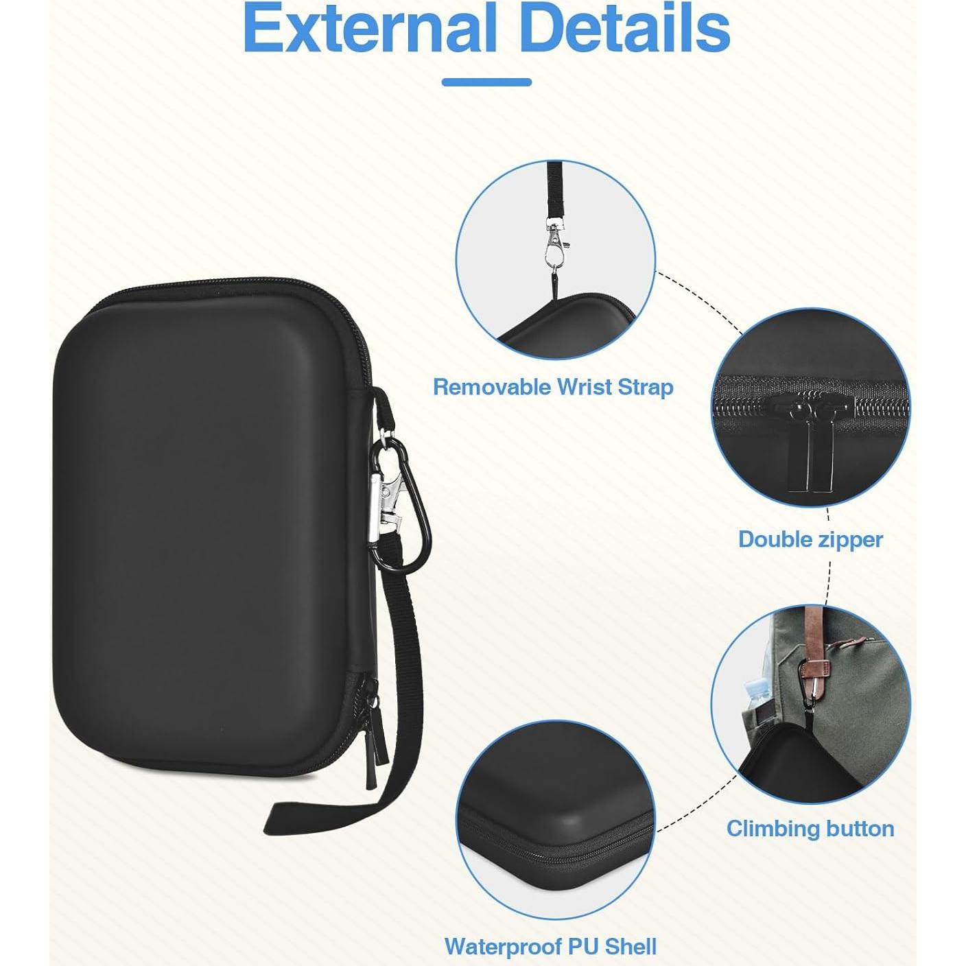 Funda de Cámara Digital EMART Negra para Canon y Sony - 15.2x10.2x2.6cm