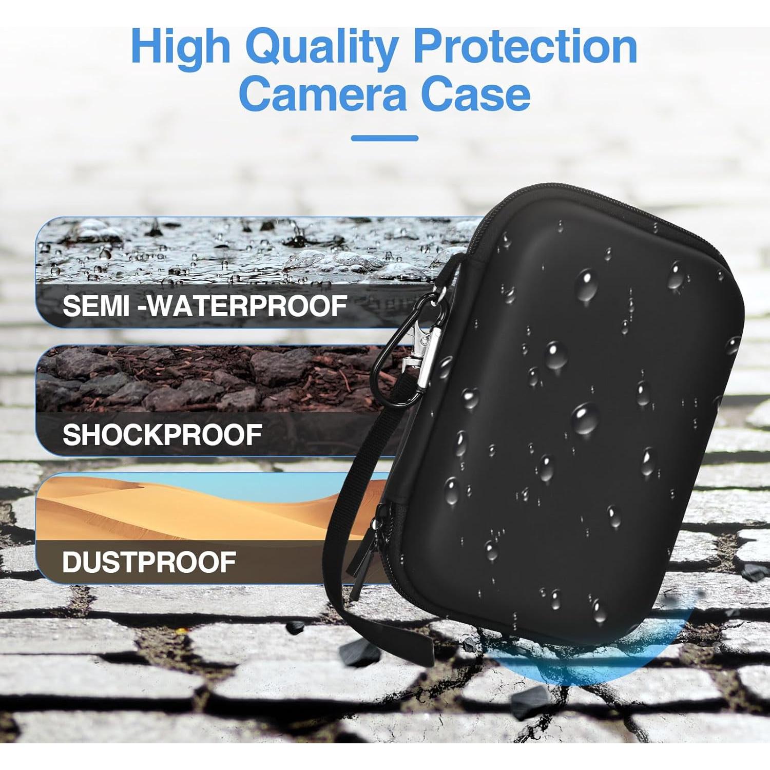 Funda de Cámara Digital EMART Negra para Canon y Sony - 15.2x10.2x2.6cm