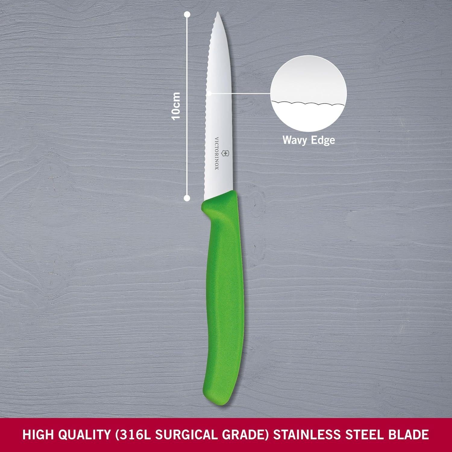 Cuchillo de Pelar Victorinox Swiss Classic 9.9 cm Verde Serrado