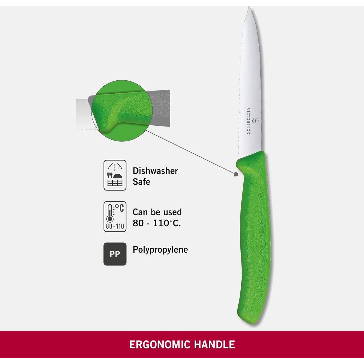 Cuchillo de Pelar Victorinox Swiss Classic 9.9 cm Verde Serrado