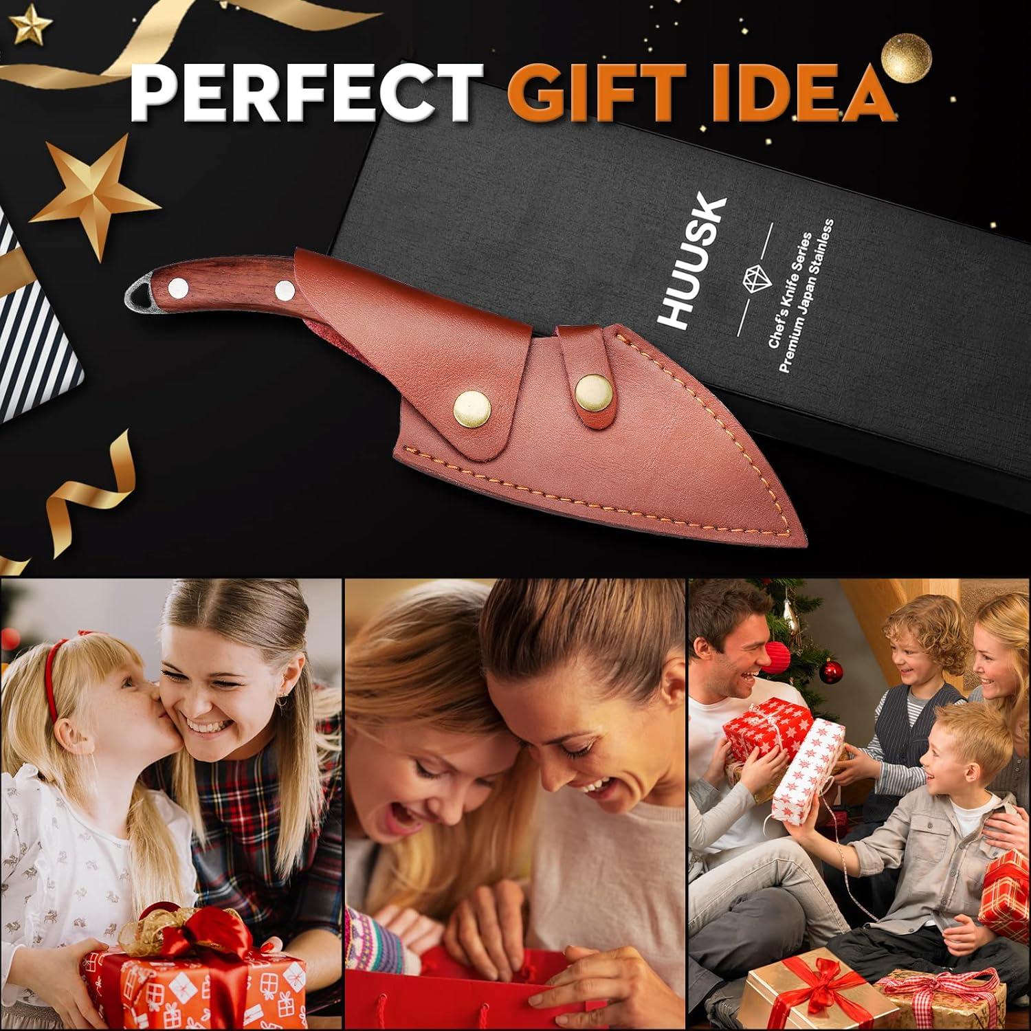 Hacha de Carne Huusk - Cuchillo de Chef Forjado 14.5 cm