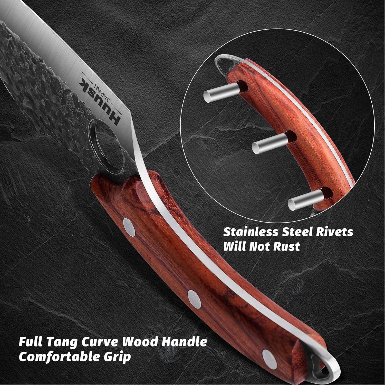 Hacha de Carne Huusk - Cuchillo de Chef Forjado 14.5 cm