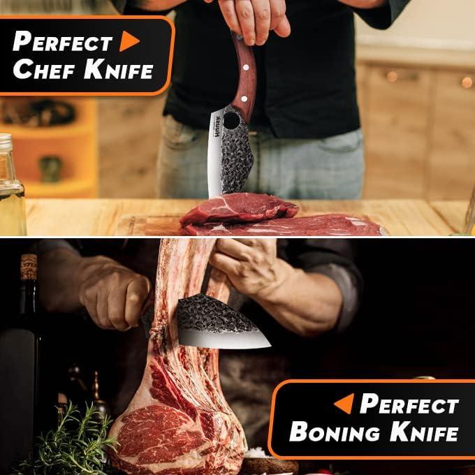 Hacha de Carne Huusk - Cuchillo de Chef Forjado 14.5 cm