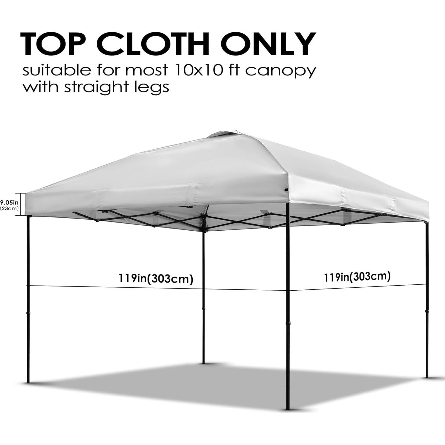 Cubierta Superior de Reemplazo Rinling 10x10 Carpa Blanca