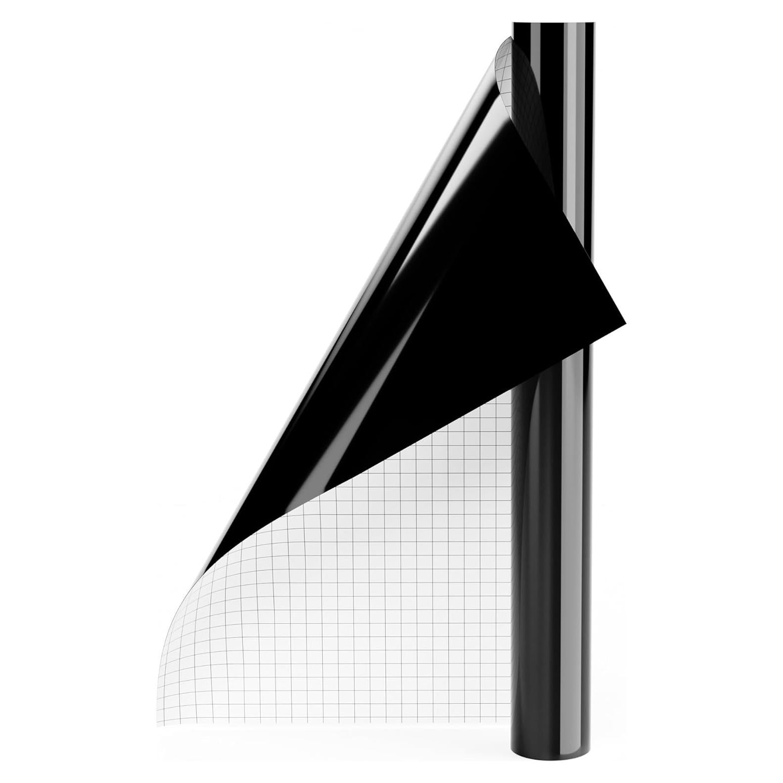 Vinilo Adhesivo Permanente Negro Hisiu 30.48cm x 1.83m para DIY