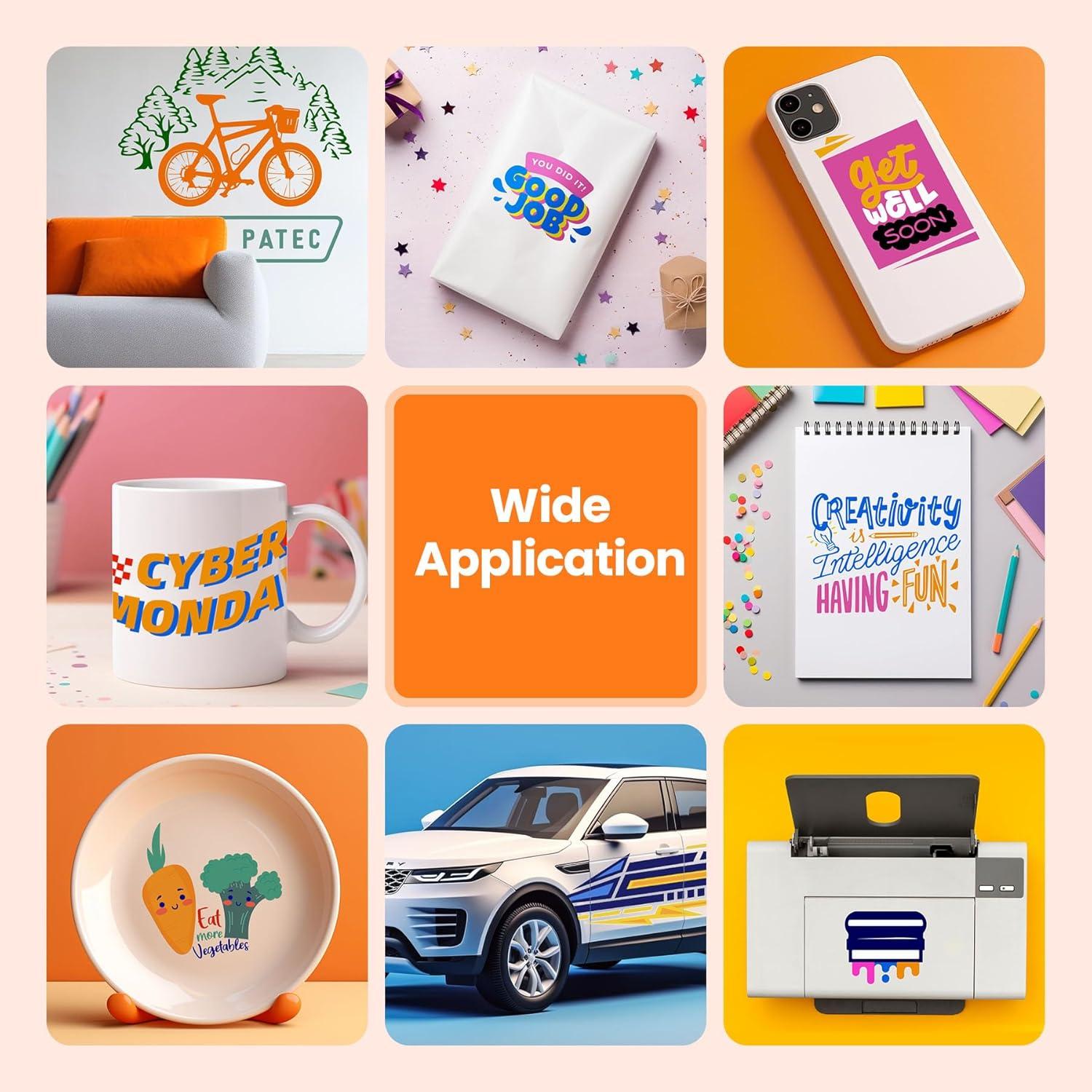 Vinilo Adhesivo Permanente Negro Hisiu 30.48cm x 1.83m para DIY