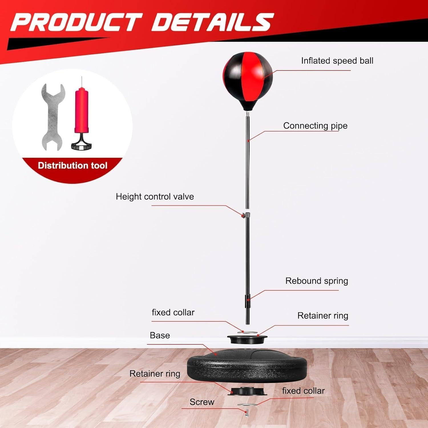 Juego de Boxeo LECIEL para Niños 3-8 Años con Saco y Guantes