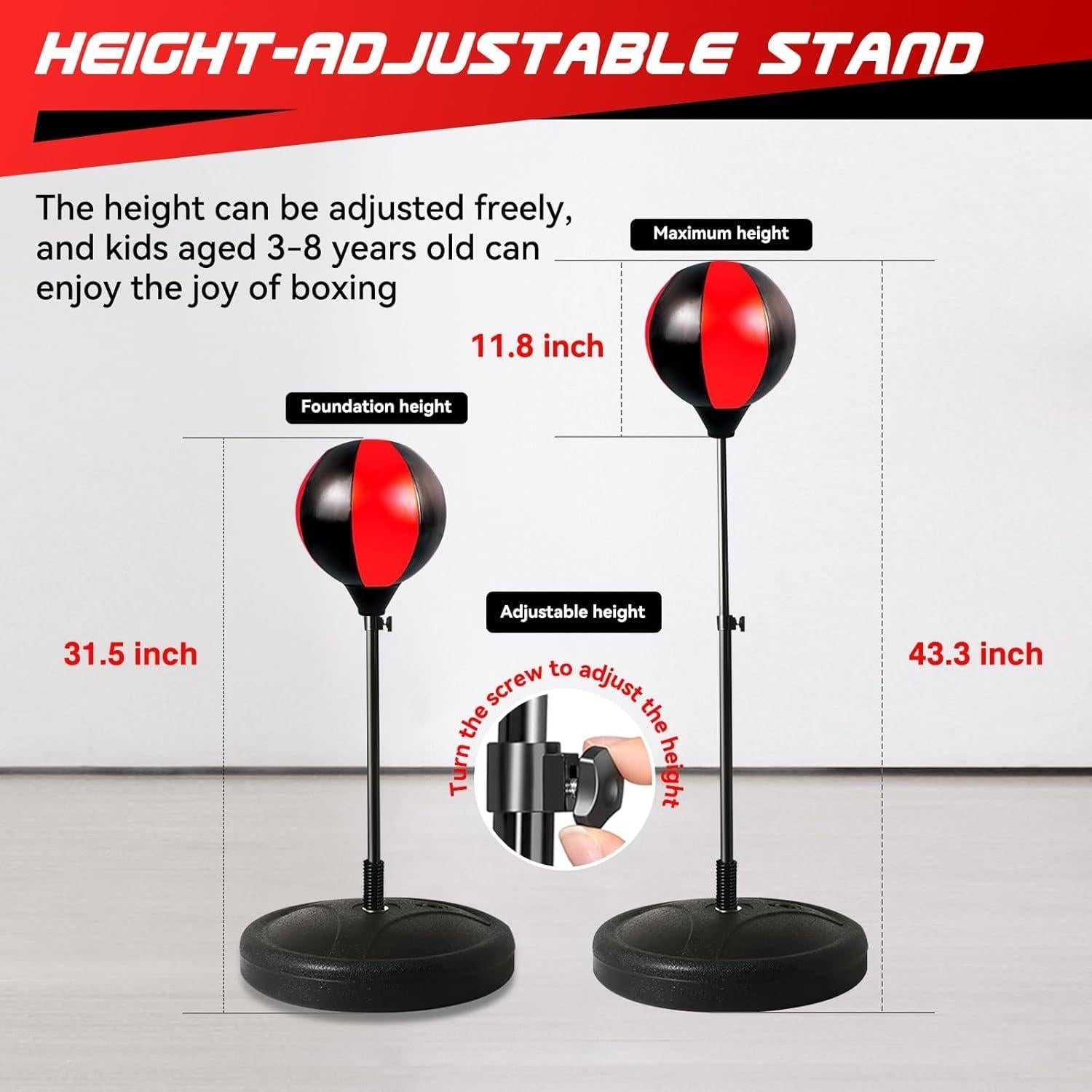 Juego de Boxeo LECIEL para Niños 3-8 Años con Saco y Guantes