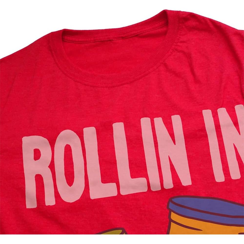 Camiseta Clásica Unisex Popfunk Rojo XX-Large Algodón