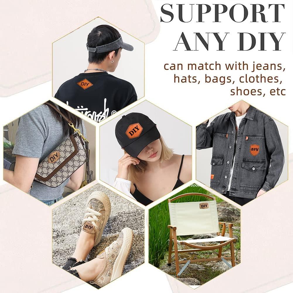 120 Parches Adhesivos de Cuero Sintético Bestlabel - DIY