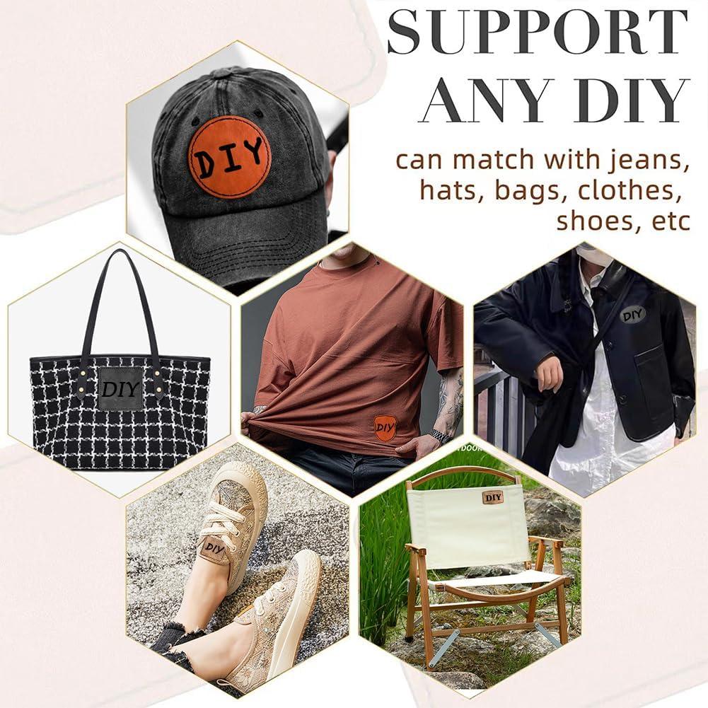 120 Parches Adhesivos de Cuero Sintético Bestlabel - DIY