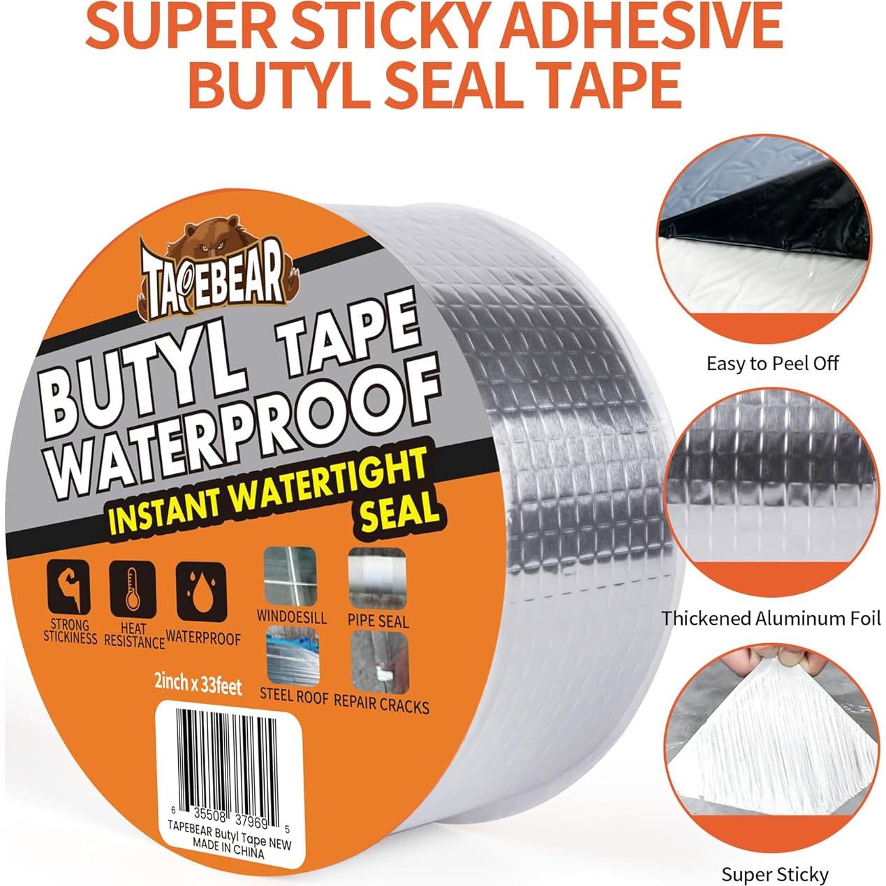 Cinta de Sellado Impermeable TAPEBEAR 5cm x 10m Butilo