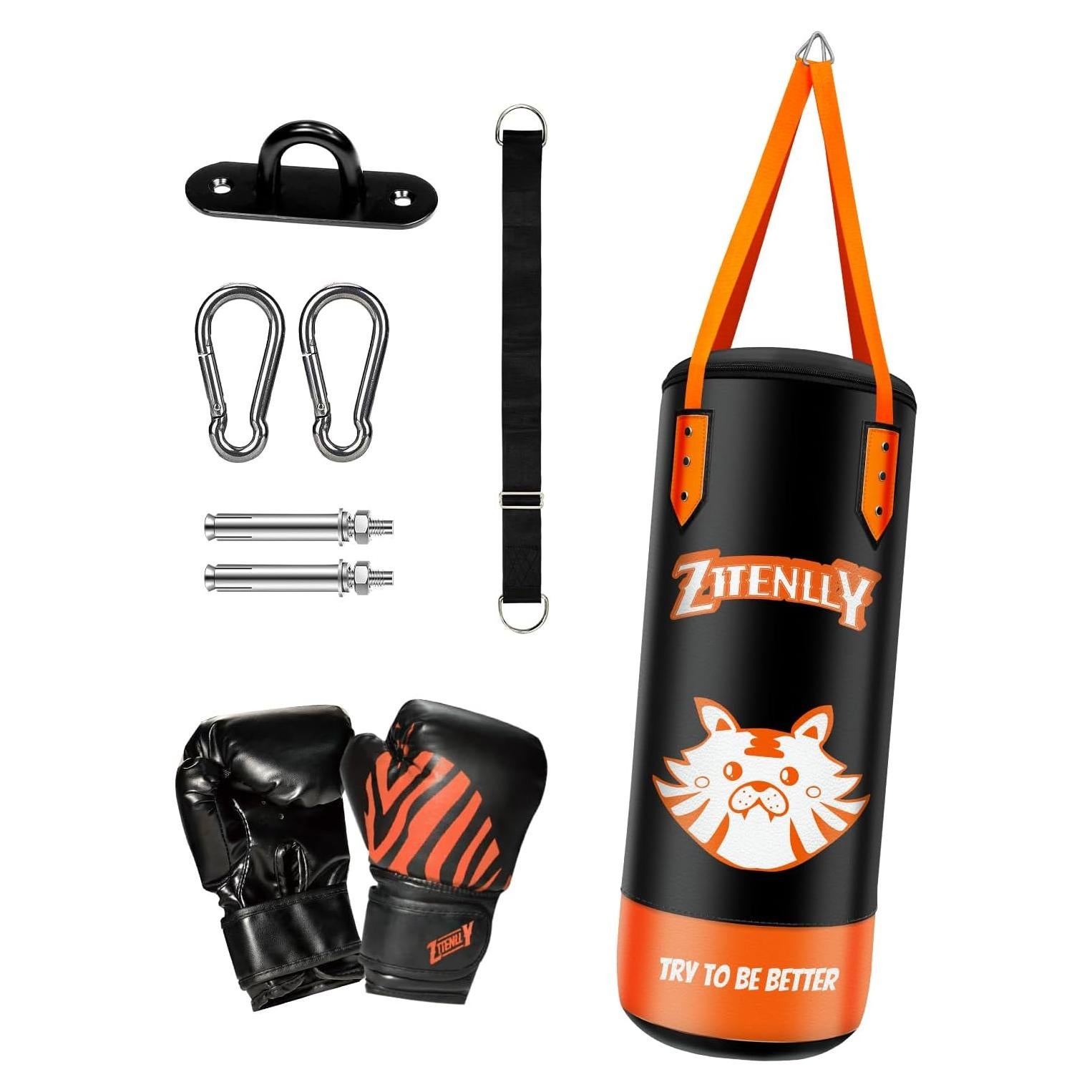 Saco de Boxeo ZTTENLLY para Niños 60 cm con Guantes