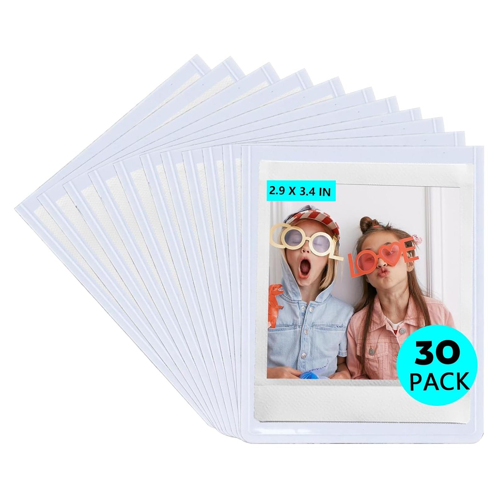 Paquete de 30 Marcos Magnéticos WOGOAZN para Fotos SQ 7.4x8.6 cm