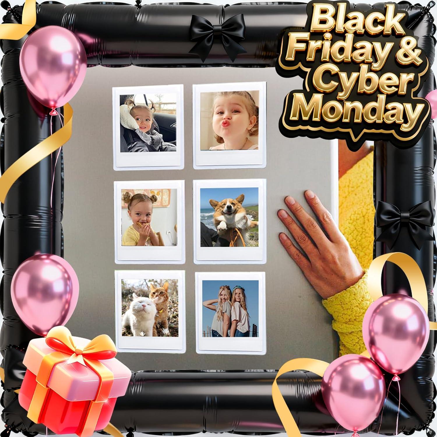 Paquete de 30 Marcos Magnéticos WOGOAZN para Fotos SQ 7.4x8.6 cm