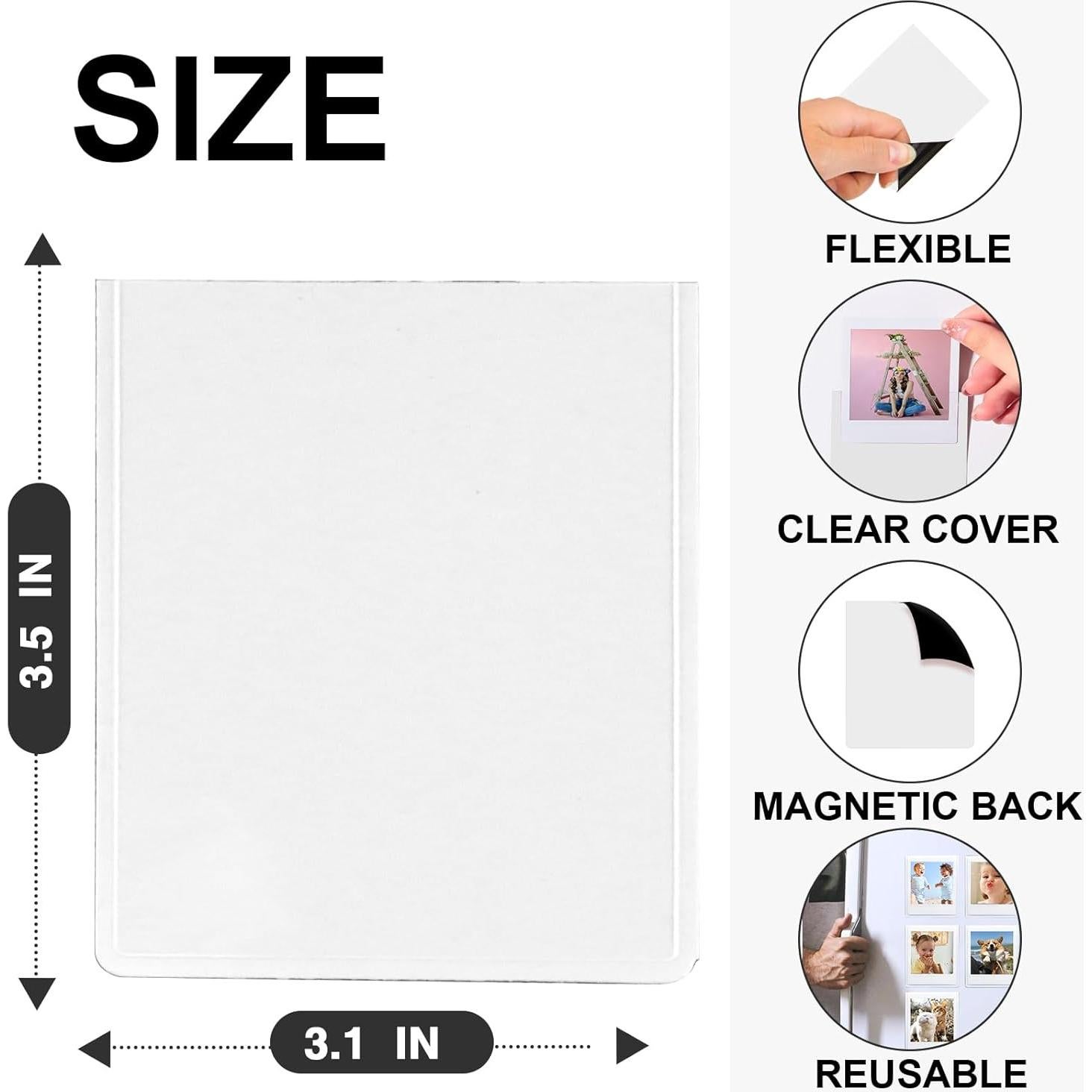 Paquete de 30 Marcos Magnéticos WOGOAZN para Fotos SQ 7.4x8.6 cm