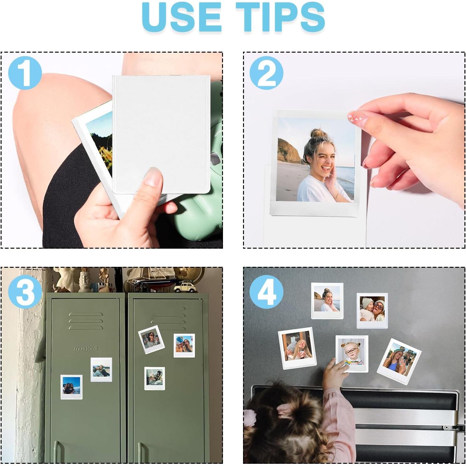 Paquete de 30 Marcos Magnéticos WOGOAZN para Fotos SQ 7.4x8.6 cm