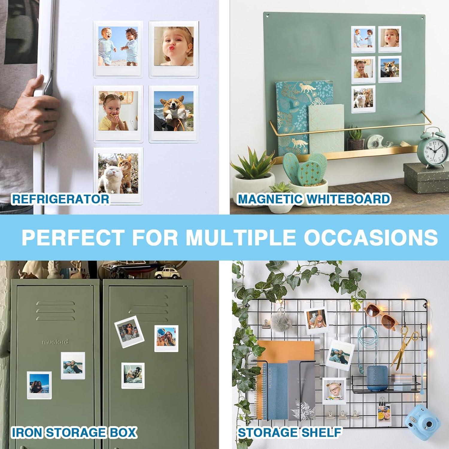 Paquete de 30 Marcos Magnéticos WOGOAZN para Fotos SQ 7.4x8.6 cm