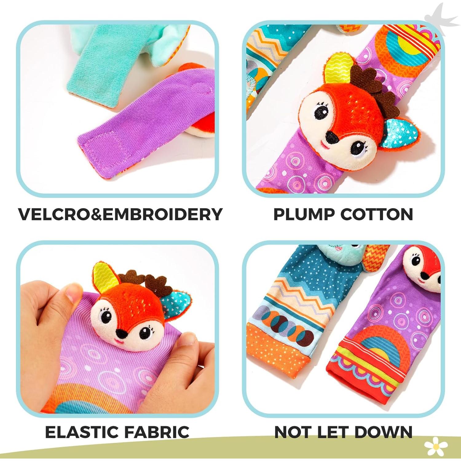 Sonajeros para Bebés Koty Elefante y Ciervo 0-6 meses