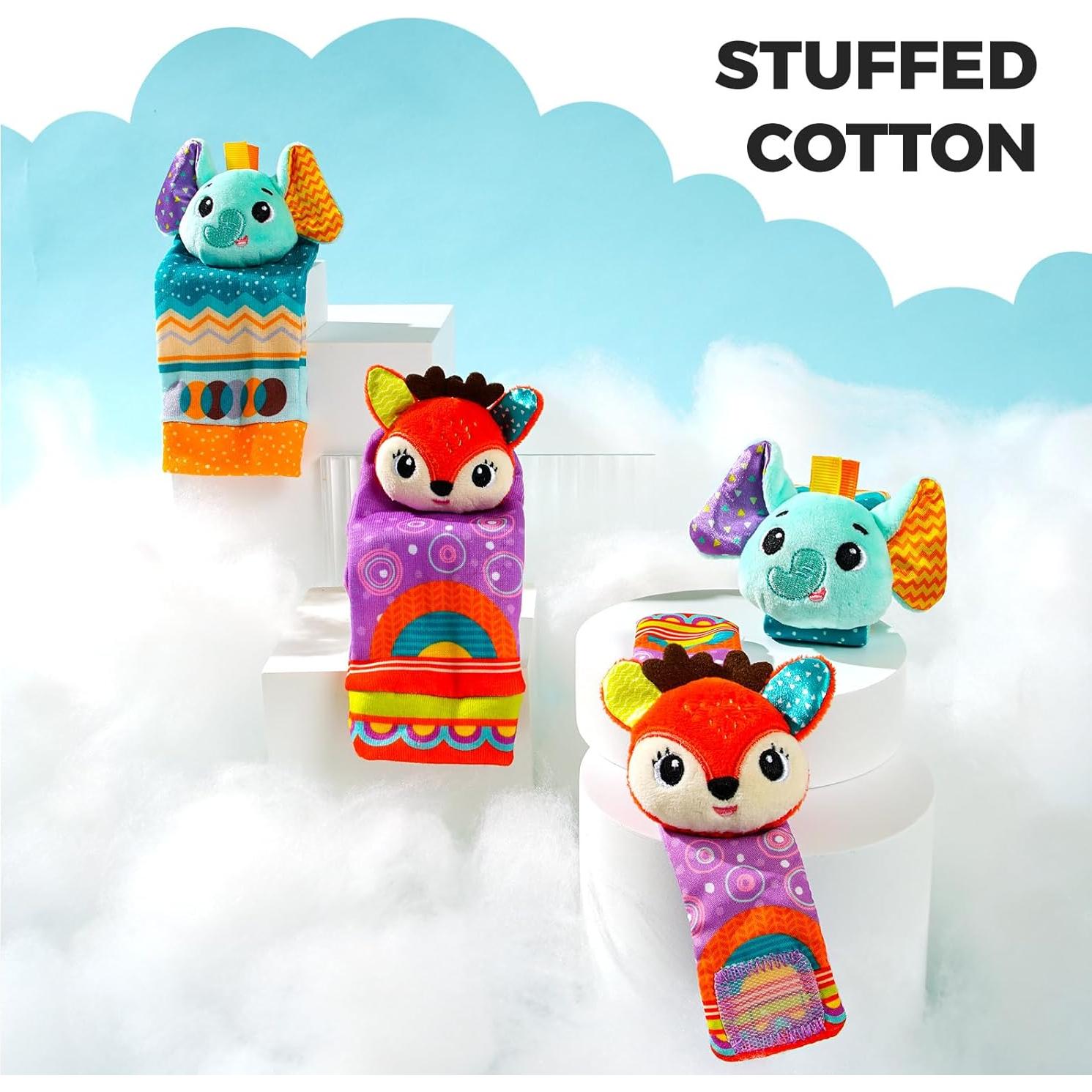 Sonajeros para Bebés Koty Elefante y Ciervo 0-6 meses