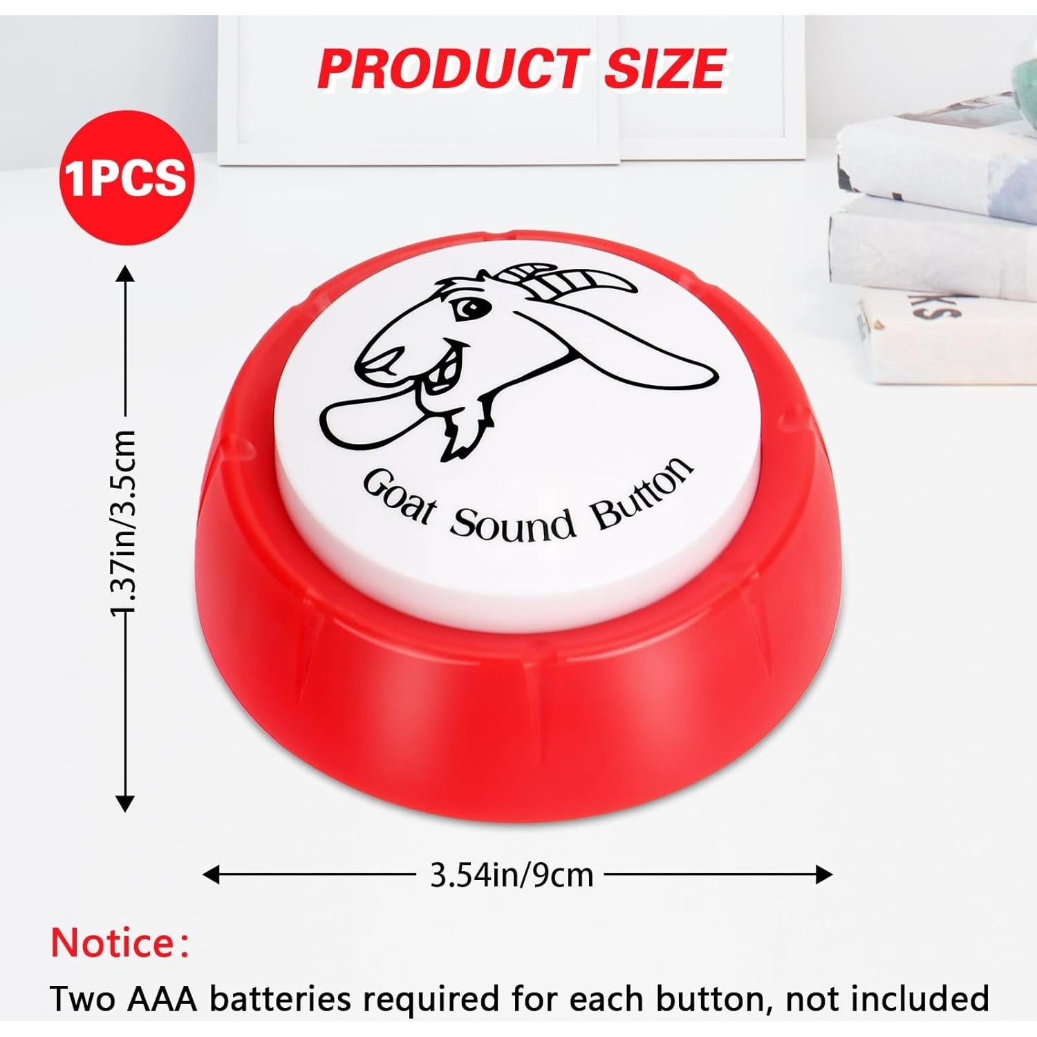 Botón de Sonido de Cabra COZYMATE Rojo 1P para Bromas