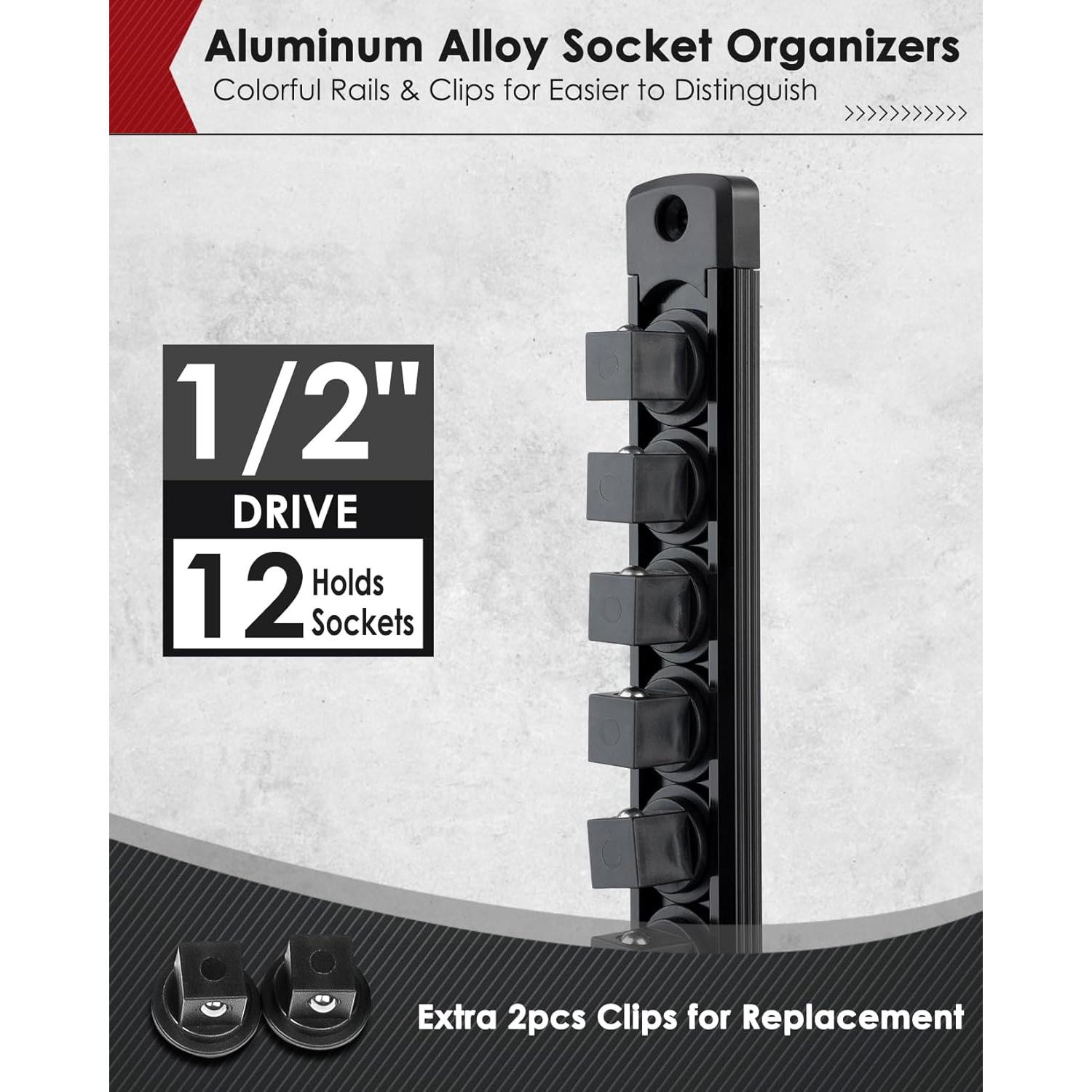 Organizador Magnético de Enchufes 1/2" PINOZE - Negro