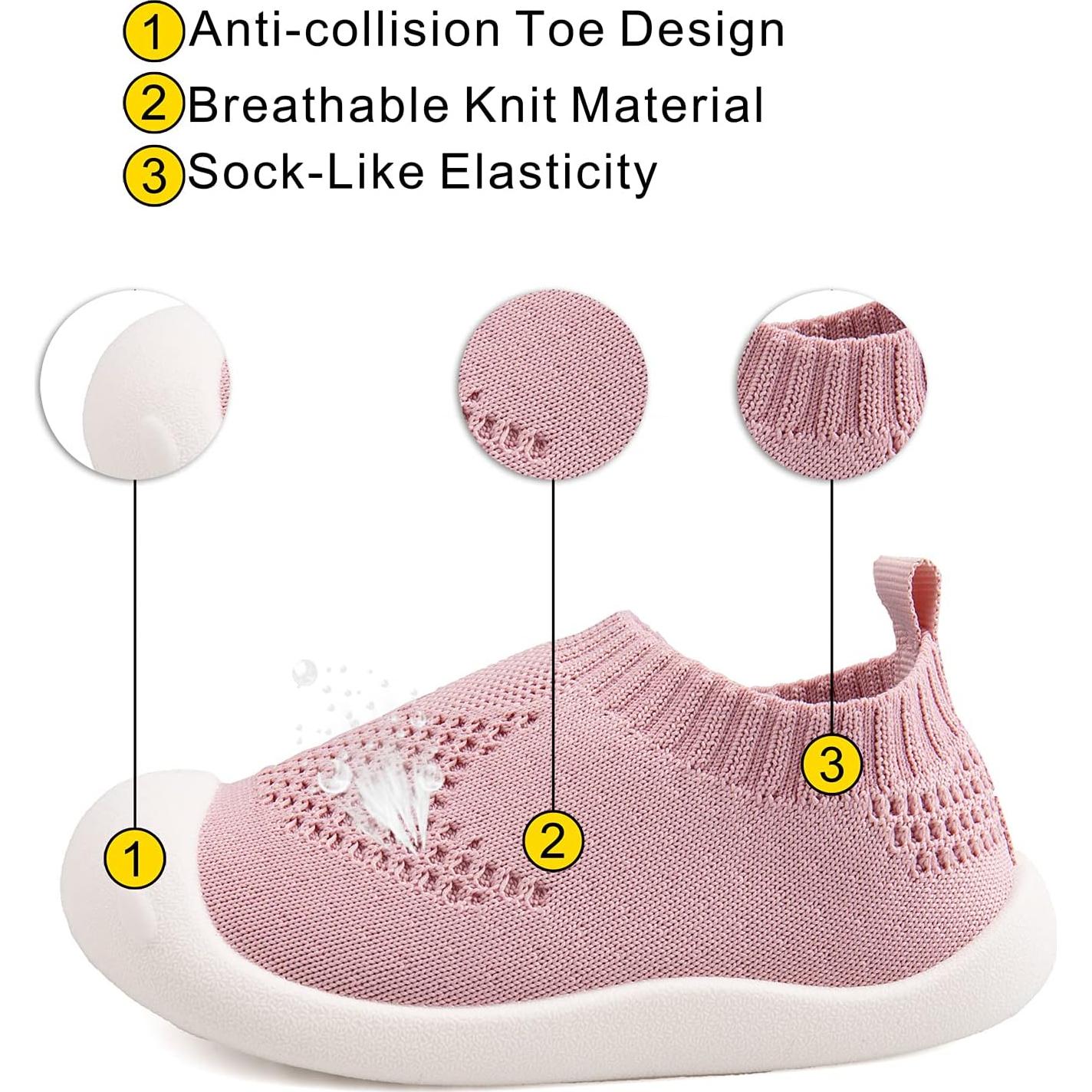 Zapatillas para Niños Pequeños Antideslizantes Rosa 3
