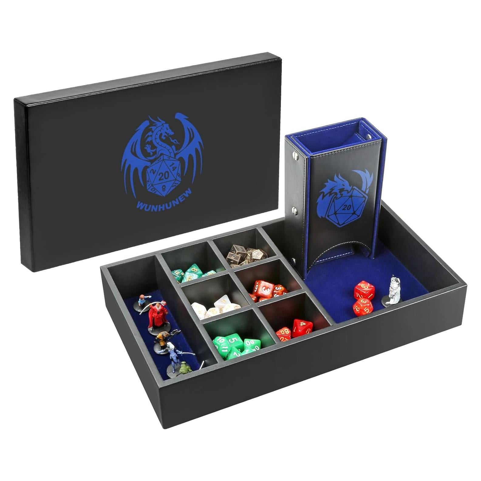 Caja de Almacenamiento Wunhunew para Dados D&D 4 en 1