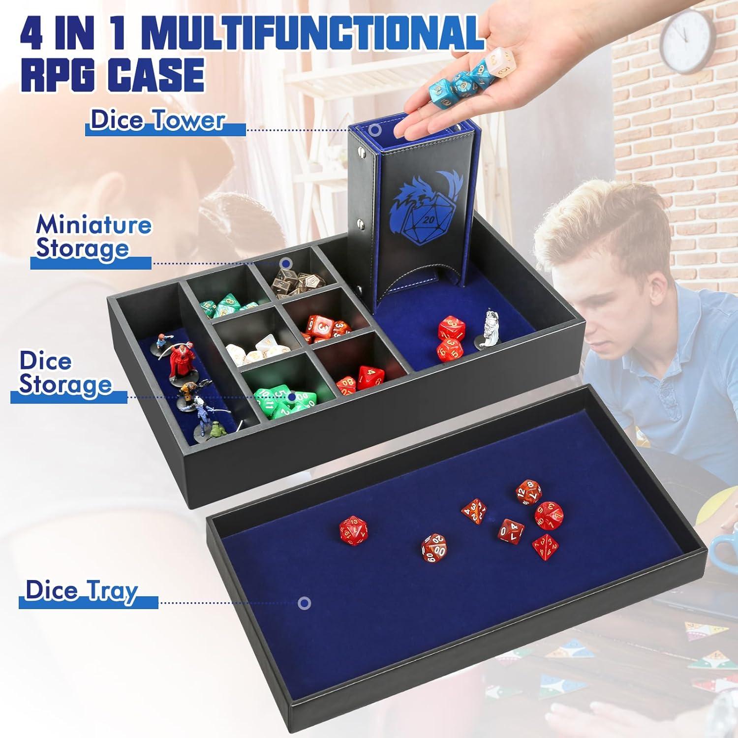Caja de Almacenamiento Wunhunew para Dados D&D 4 en 1